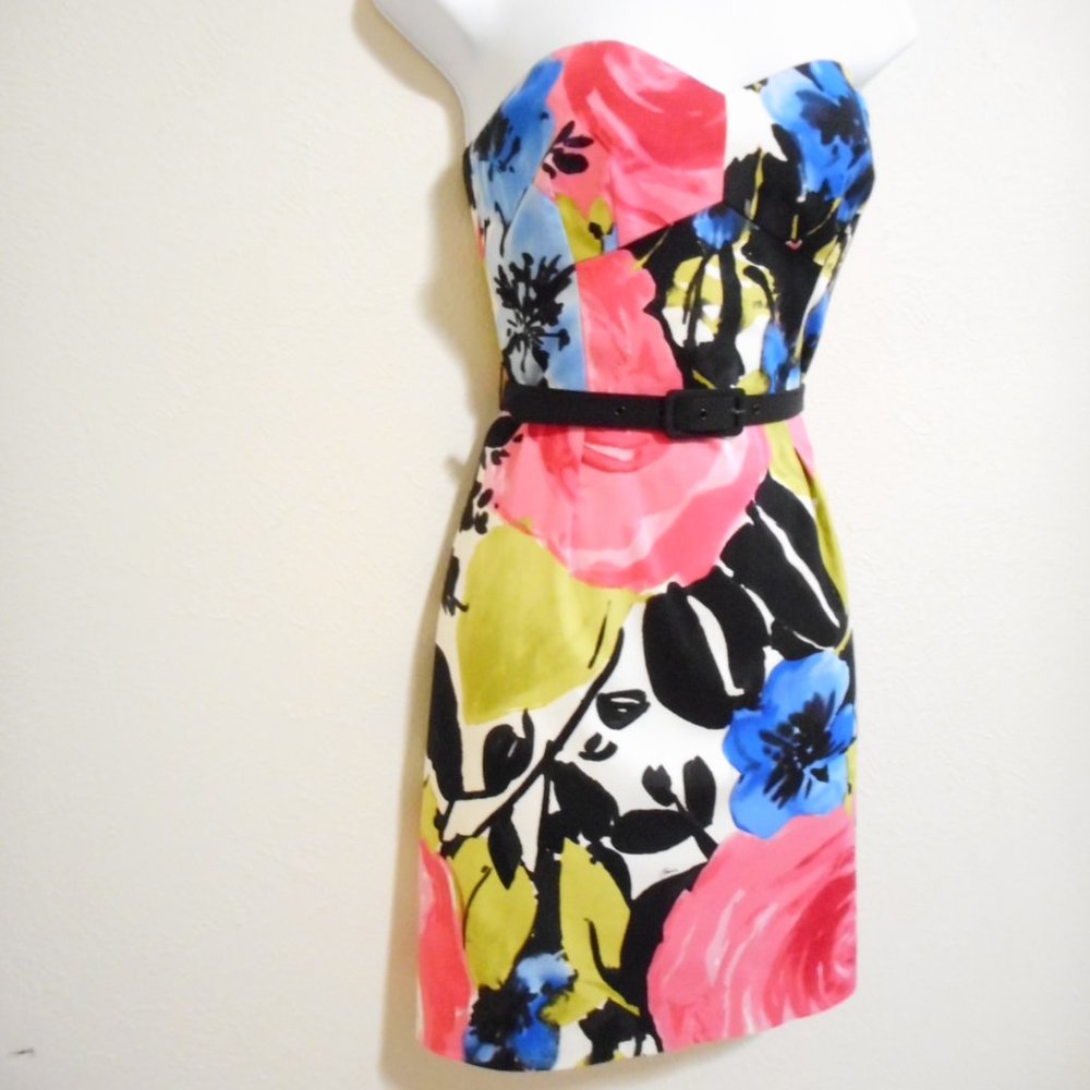 Trina Turk strapless floral mini dress  size 4